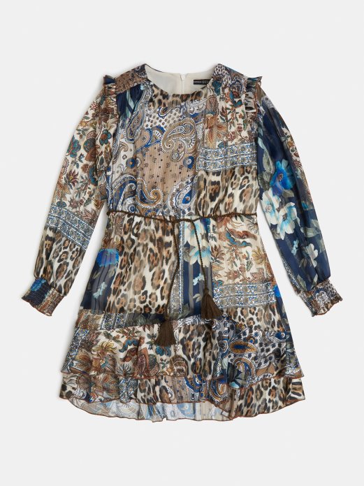 All Over Print Dress Guess Shopping Plava Multi