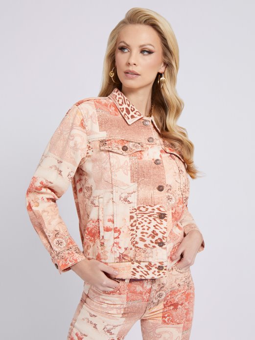 All Over Print Traper Jakna Guess Shopping Multi Pink