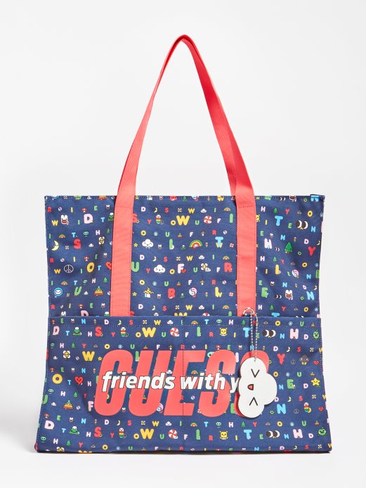 All-over Pattern Shopper Guess Shopping Plava Multi
