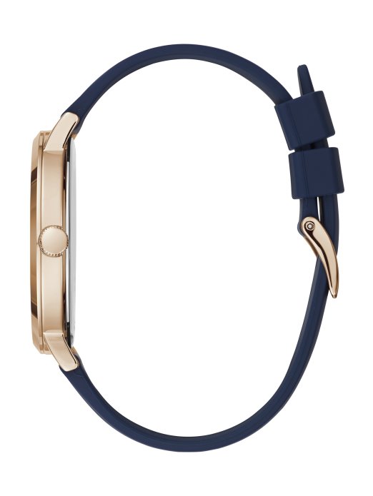 Analogni Sat Plave Tamnoplave Boje I Ružičastog Zlata Guess Shopping