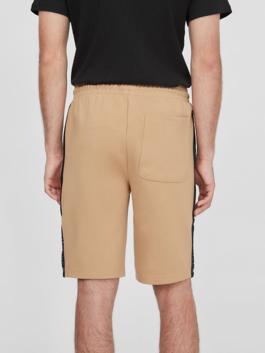 Andrew Logo Tape Shorts Guess Shopping Toast Taupe