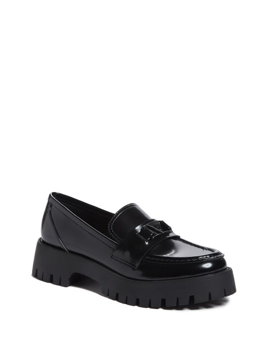At Last Chunky Platform Mokasine Guess Shopping Black1