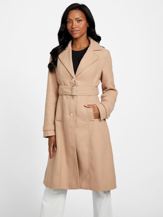 Aura Kaput Od Mješavine Vune Guess Shopping Mliječni Karamel