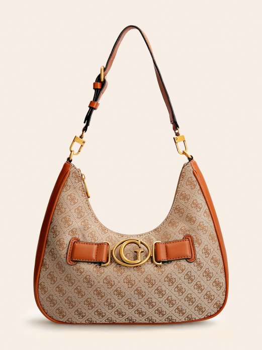 Aviana 4g Logo Hobo Guess Shopping Smeđa
