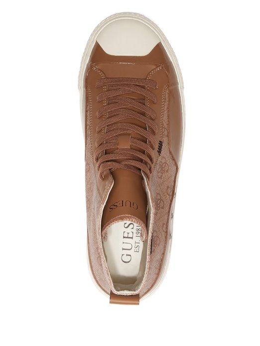 Aviano Visoke Tenisice S Logotipom Guess Shopping Smijeđe Multi