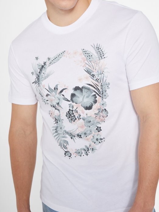 Bantan Majica S Okruglim Izrezom čista Bijela Guess Shopping