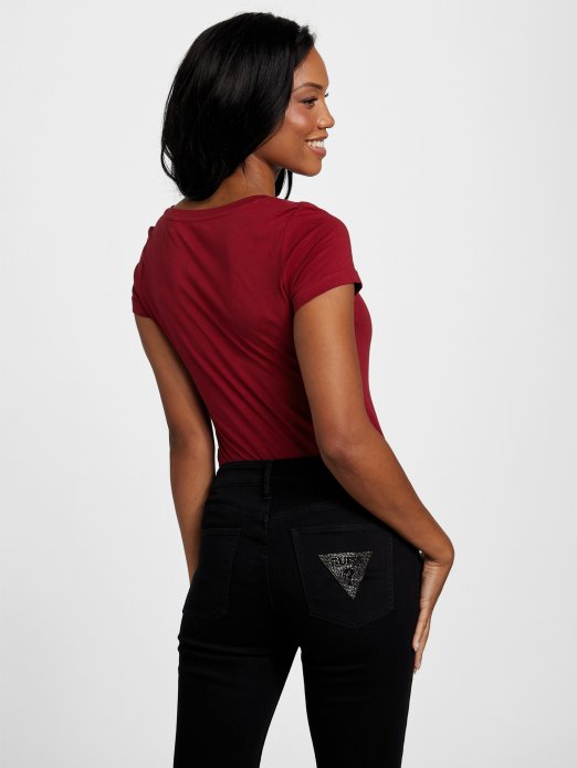 Beet Juice Red Lennan Heart Tee Guess Shopping