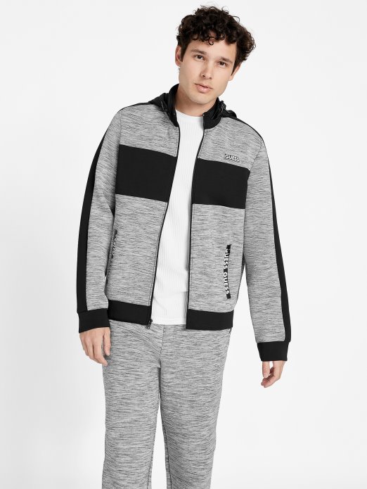 Benson Scuba Mock Ovratnik Jakna S Patentnim Zatvaračem Svijetlo Melange Siva Guess Shopping