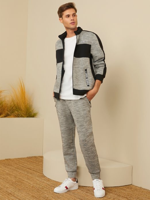 Benson Scuba Mock Ovratnik Jakna S Patentnim Zatvaračem Svijetlo Melange Siva Guess Shopping