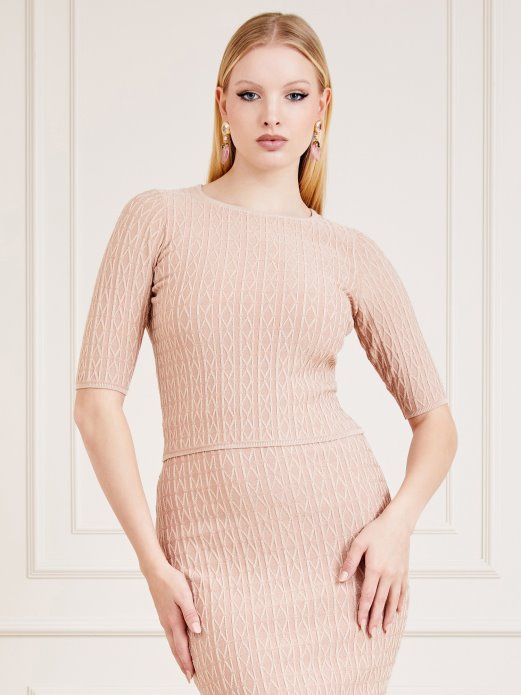 Bež Guess Shopping Džemper Od Marciano Jaquard