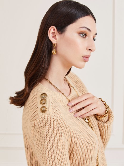 Bež Guess Shopping Džemper Od Mješavine Vune Marciano