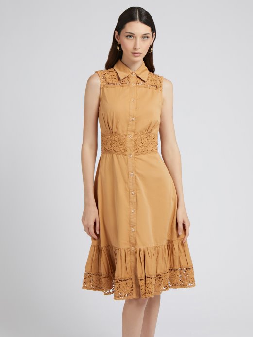 Bež Guess Shopping Heklani Detalji Haljina