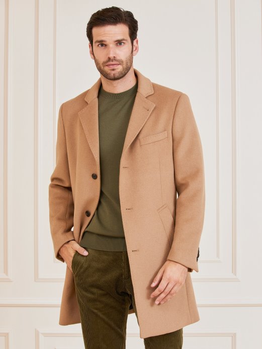 Bež Guess Shopping Marciano Kaput Od Mješavine Vune