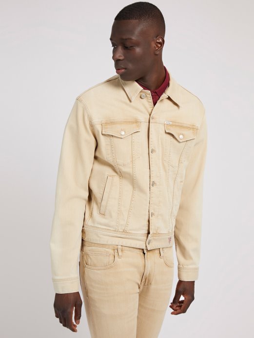 Bež Guess Shopping Regular Fit Traper Jakna