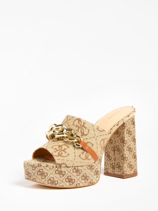 Bež Guess Shopping Xanthe 4g Logo Klompa