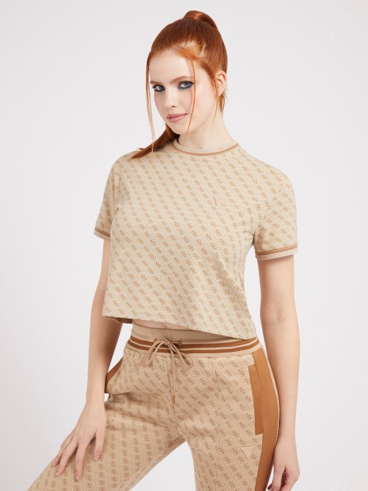 Bež Preko Cijele Majice S Logom Guess Shopping