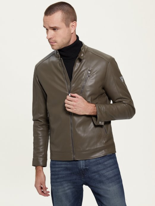 Biciklistička Jakna Od Umjetne Kože Općenito Smeđa Guess Shopping