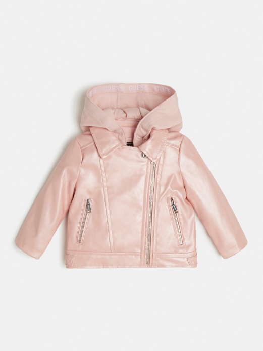 Biciklistička Jakna S Kapuljačom Guess Shopping Ružičasta