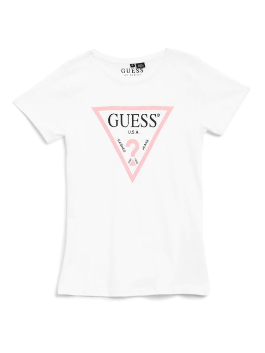 Bijela Folija Trokut Logo T-shirt Guess Shopping