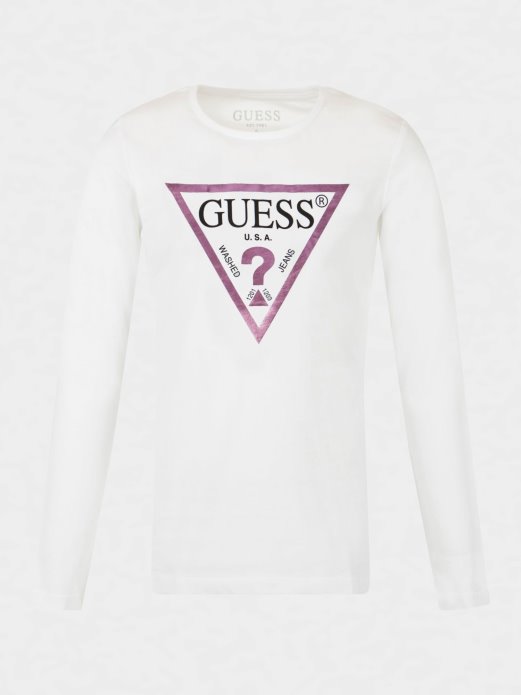 Bijela Guess Majica S Logom Shopping Trokuta