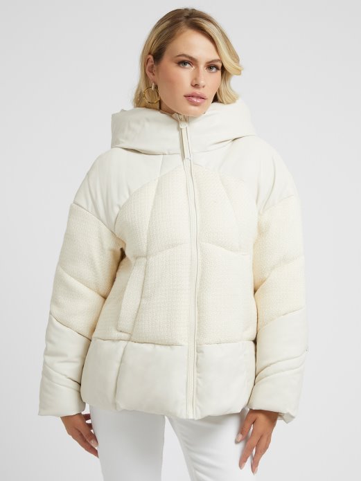 Bijela Guess Puferica S Umetkom Od Tvida