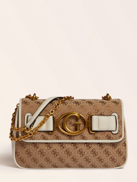 Bijela Guess Shopping Aileen 4g Torba Preko Ramena S Logotypem