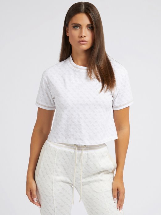 Bijela Guess Shopping All Over Majica S Logotipom