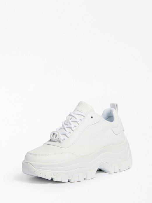 Bijela Guess Shopping Bria 4g Peony Logo Tenisica Za Trčanje