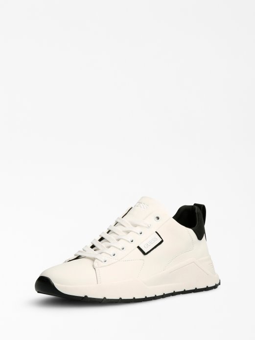 Bijela Guess Shopping Lucca Tenisica Za Trčanje Od Mješavine Kože