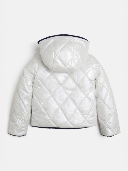 Bijela Guess Shopping Puferica Od Umjetnog Krzna