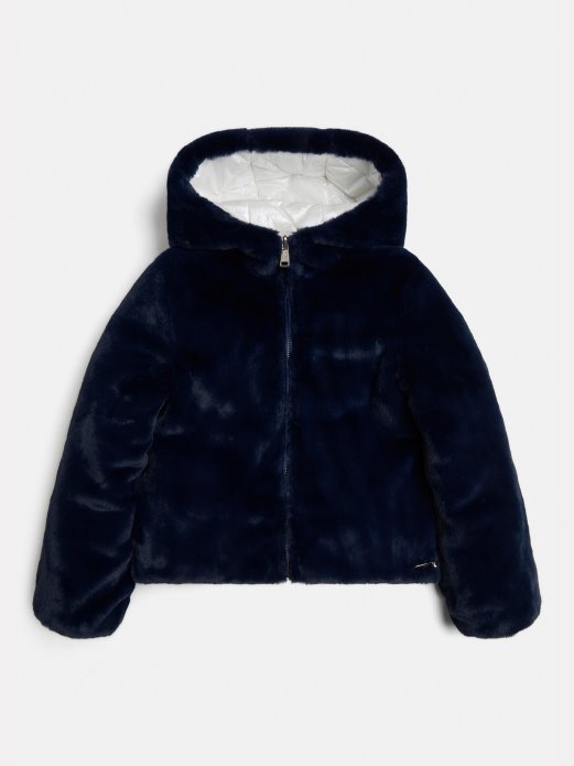 Bijela Guess Shopping Puferica Od Umjetnog Krzna