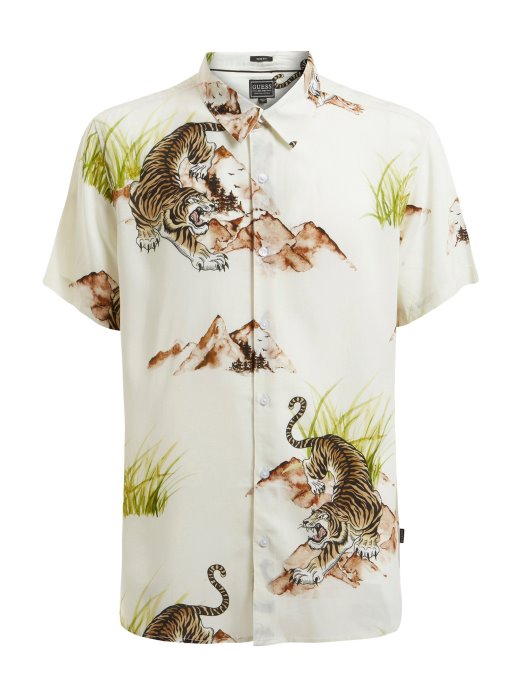 Bijela Košulja S Višestrukim Printom Guess Shopping
