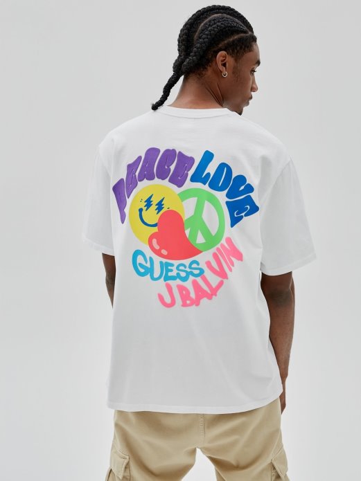 Bijela Majica S Printom Guess Shopping Back