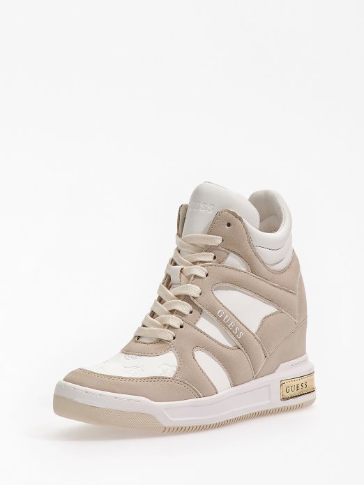 Bijele Guess Shopping Wedge Lisa Tenisice