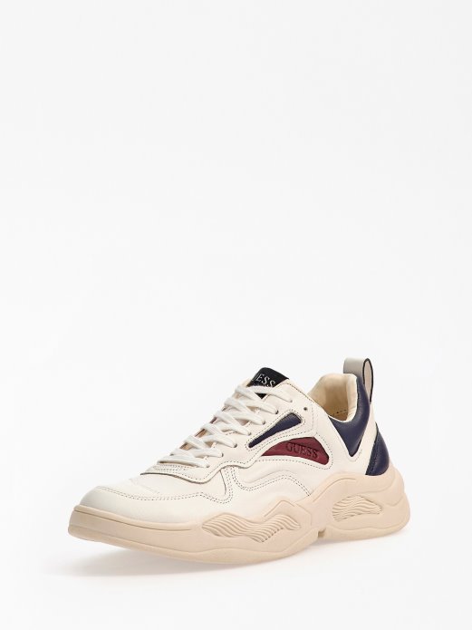 Bijele Kožne Bassano Tenisice Za Trčanje Guess Shopping