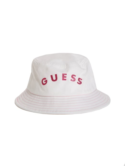 Bijeli Multi Svjetlucavi Logotip Bucket Hat Guess Shopping