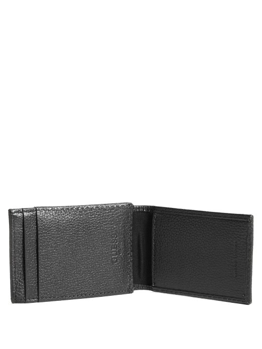 Bishop Magnetic Fold Wallet Guess Shopping Black