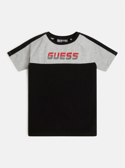 Black Color Block T-shirt Guess Shopping