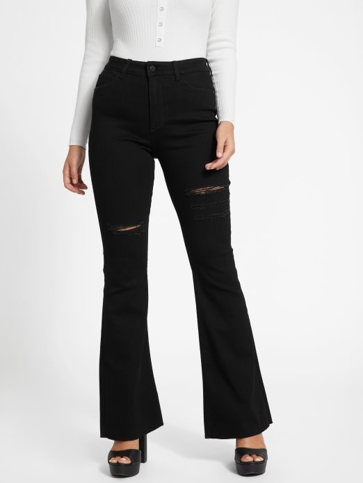 Black Destroy Guess Shopping Eko Lyndon Destroyed Lepršave Traperice