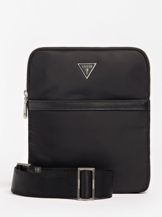 Black Guess Shopping Certosa Najlon Smart Mini Crossbody