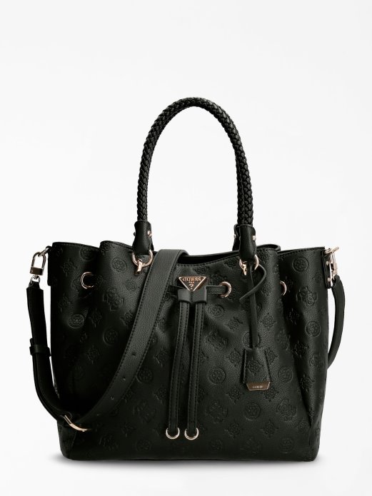 Black Guess Shopping Helaina 4g Peony Logo Shopper