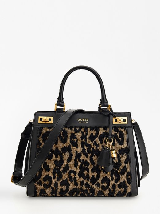 Black Guess Shopping Katey Animalier Torbica