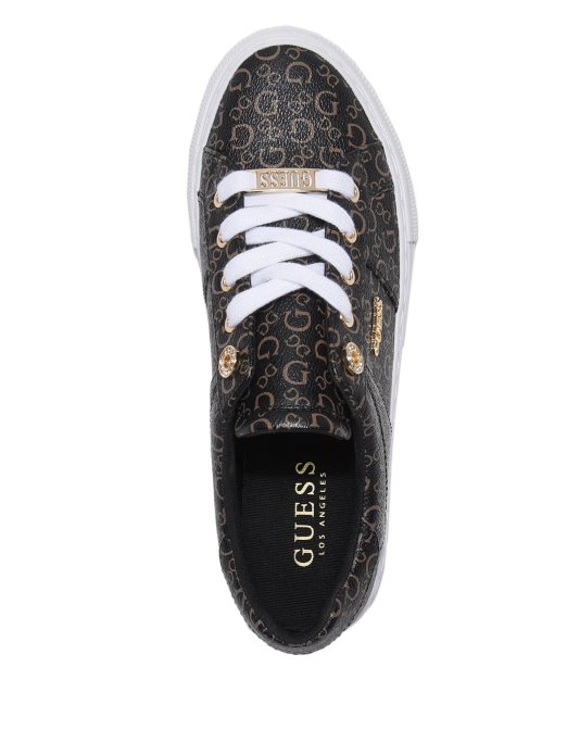 Black Guess Shopping Pogled Na Niske Tenisice Od Umjetne Kože