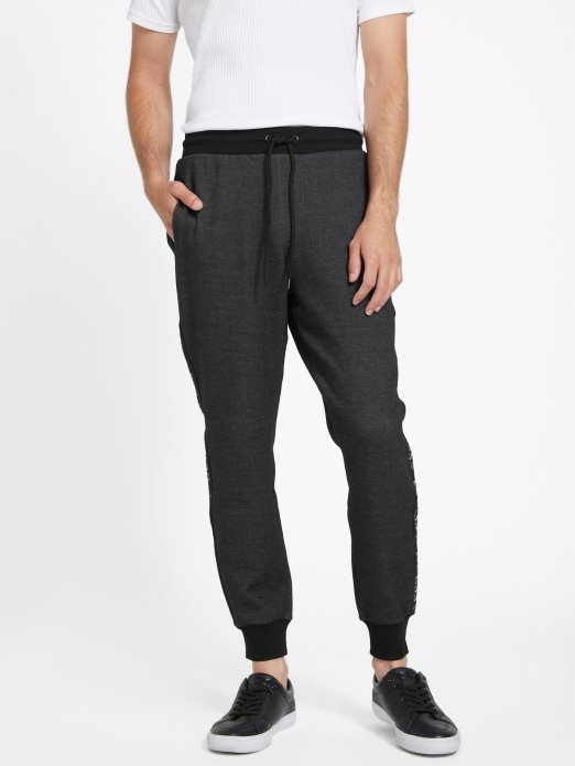 Black Oxide Andrew Marled Logo Joggers Guess Shopping