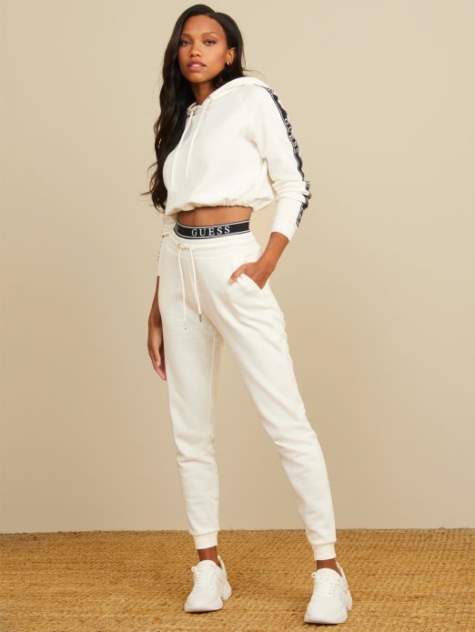 Blanc/scuffy Blanch Logo Trkači Guess Shopping