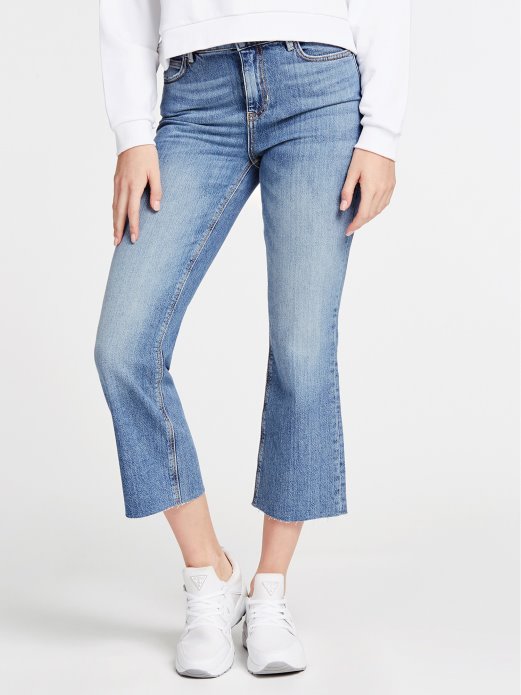 Blue Guess Shopping Flare Traper Hlače Novi Trend