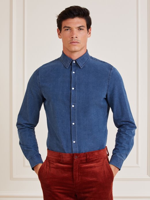 Blue Guess Shopping Marciano Slim Fit Traper Košulja