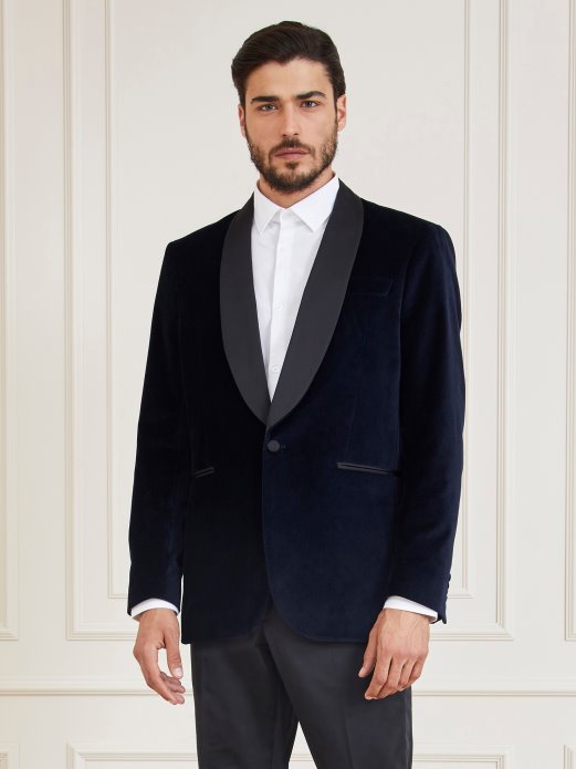 Blue Guess Shopping Marciano Smocking Blazer