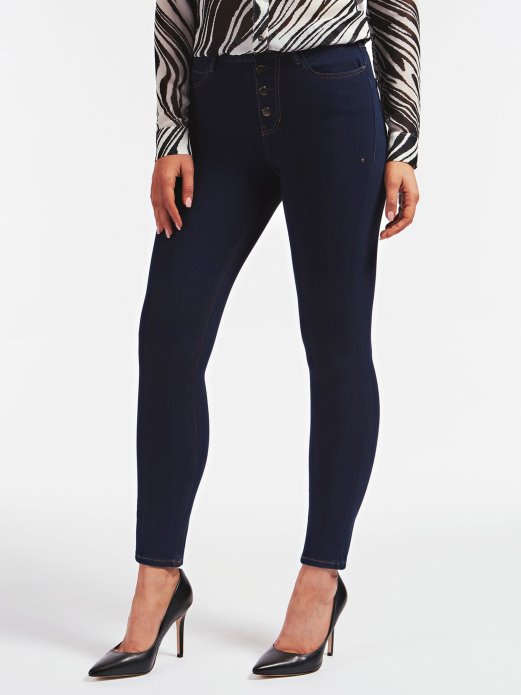 Blue Guess Shopping Skinny Fit Traper Hlače Novi Trend