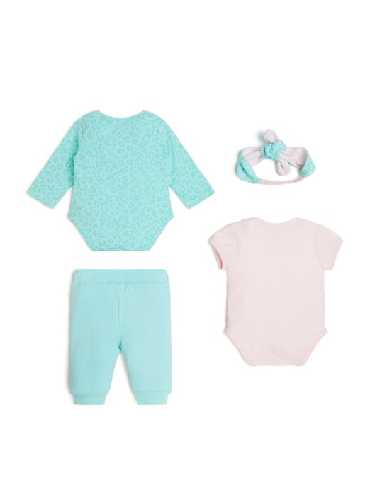 Blue Maya Spot Pink Guess Shopping Set Dvodijelnih Hlača I Trake Za Glavu (3-12m)
